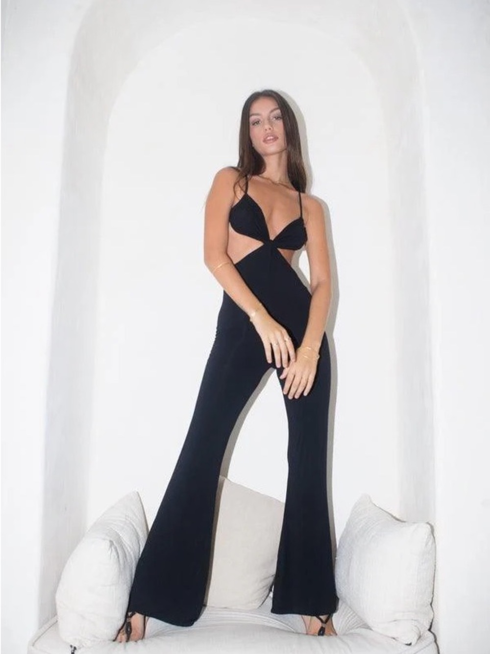 Indah Black Cutout Jumpsuit
